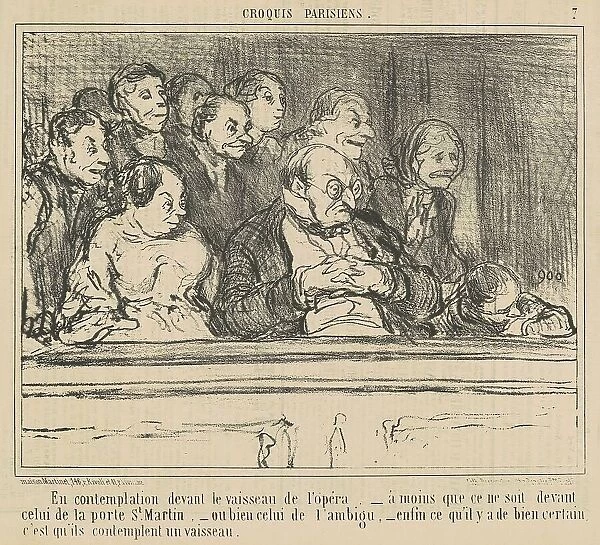 En contemplation devant le vaisseau de l'opera, 19th century. Creator: Honore Daumier