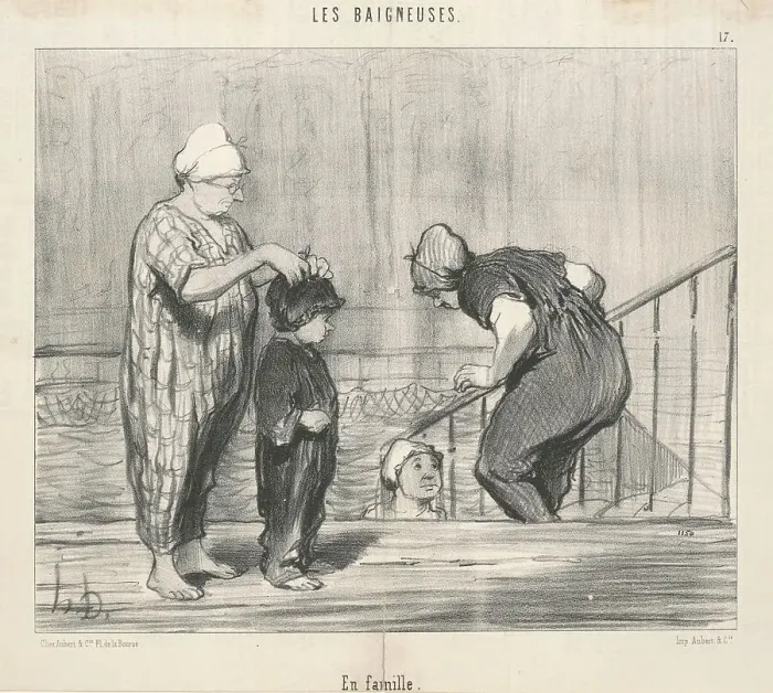 Framed Print : En famille, 19th century. Creator: Honore Daumier Framed Print : En famille, 19th century. Creator: Honore Daumier