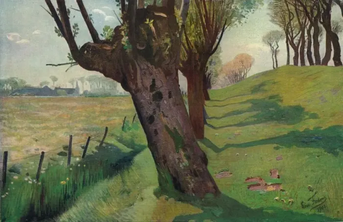 Framed Print : En Pays Flamand, 1902. Artist: Leon Frederic Framed Print : En Pays Flamand, 1902. Artist: Leon Frederic