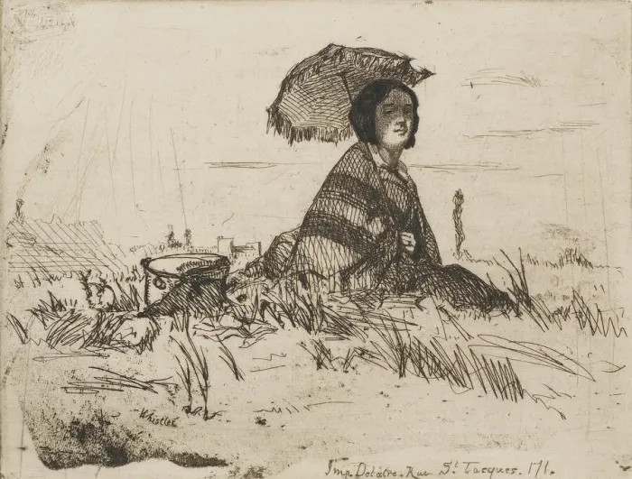 Framed Print : En Plein Soleil, 1858. Creator: James Abbott McNeill Whistler Framed Print : En Plein Soleil, 1858. Creator: James Abbott McNeill Whistler