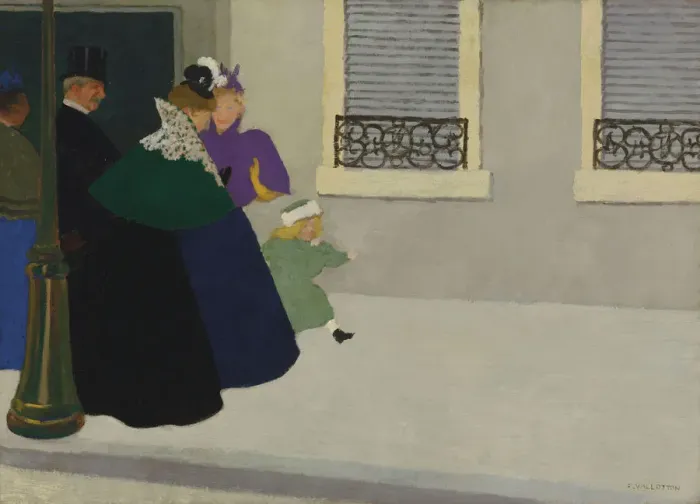 Framed Print : En promenade, c. 1895. Creator: Vallotton, Felix Edouard (1865-1925) Framed Print : En promenade, c. 1895. Creator: Vallotton, Felix Edouard (1865-1925)