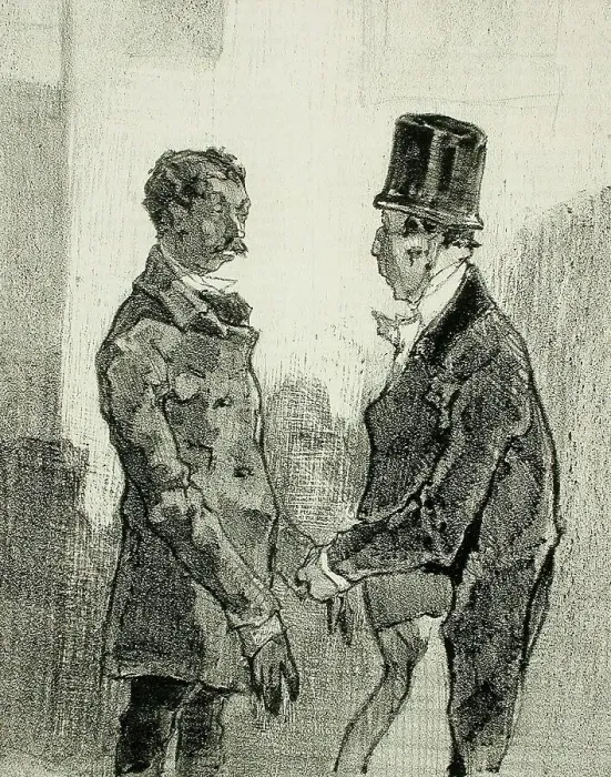 Framed Print : En Province - Après les fêtes, 1856. Creator: Félicien Rops Framed Print : En Province - Après les fêtes, 1856. Creator: Félicien Rops