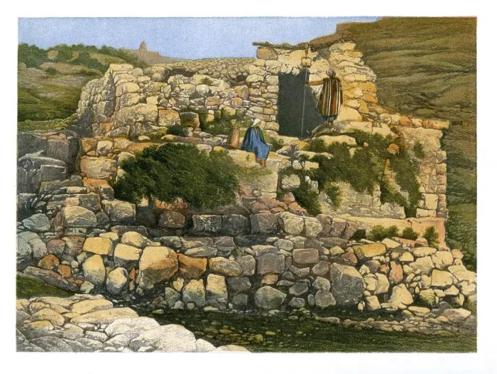 Framed Print : The Well of En-Rogel, Jerusalem, c1870. Artist: W Dickens Framed Print : The Well of En-Rogel, Jerusalem, c1870. Artist: W Dickens