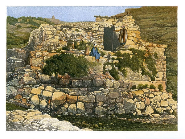 The Well of En-Rogel, Jerusalem, c1870.Artist: W Dickens
