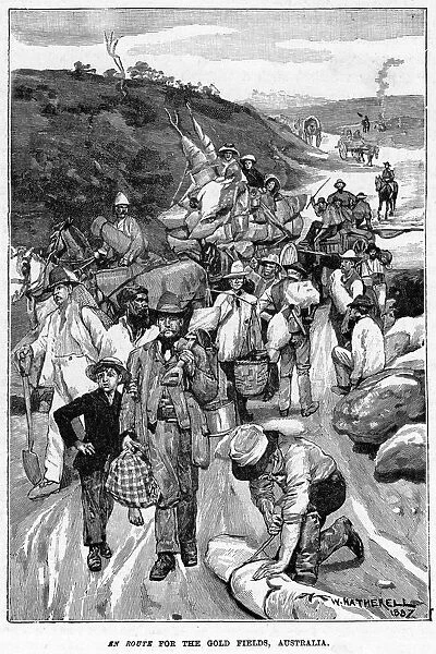 En Route for the Gold Fields, Australia, 1887. Artist: William Hatherell