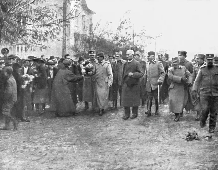 Framed Print : En Serbie Reconquise; Le prince Alexandre, regent du royaume serbe-croate-slovene, est... 1918. Creator: Marianovic Framed Print : En Serbie Reconquise; Le prince Alexandre, regent du royaume serbe-croate-slovene, est... 1918. Creator: Marianovic