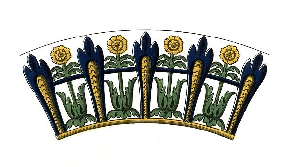 Detail from an enamelled dish, early 17th century, (1843).Artist: Henry Shaw