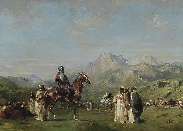 An Encampment in the Atlas Mountains, c1865. Creator: Eugene Fromentin