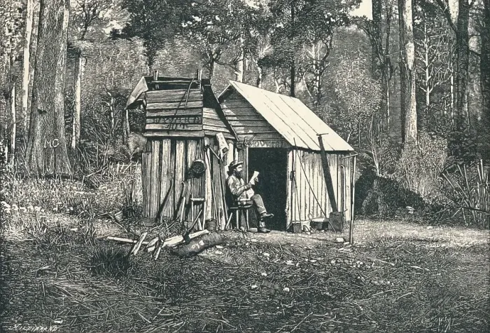 Framed Print : Encampment of Australian Squatters, 1896 Framed Print : Encampment of Australian Squatters, 1896