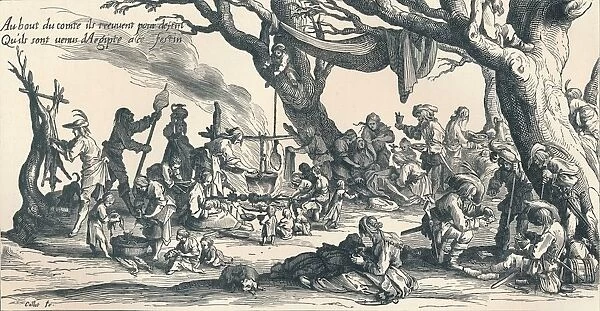 An Encampment of the First Gipsies in Central Europe, c1604, (1907). Artists: Unknown, Jacques Callot