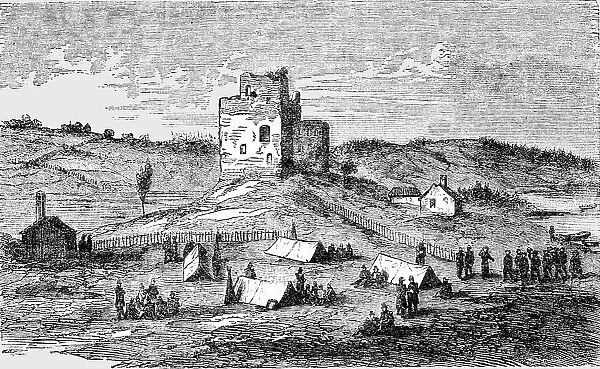 The Encampment of French Infantry at Castelholme, Aland Isles, 1854. Creator: Unknown