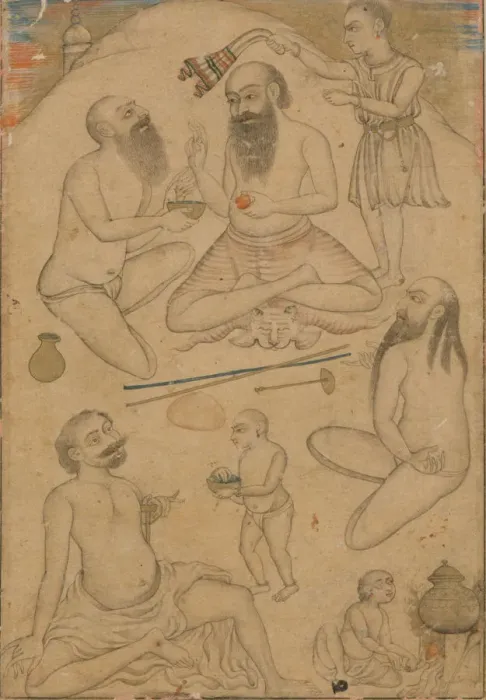 Framed Print : An Encampment of Yogis, ca. 1660. Creator: Unknown Framed Print : An Encampment of Yogis, ca. 1660. Creator: Unknown