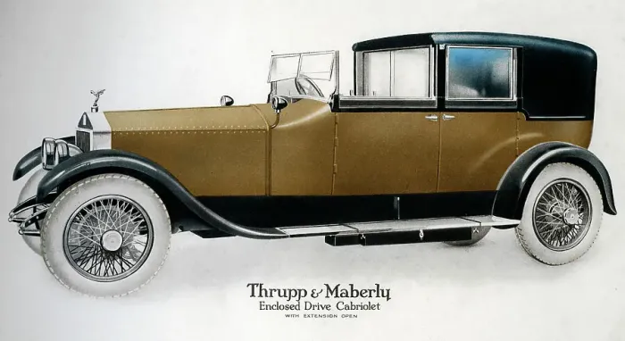 Framed Print : Enclosed drive Rolls-Royce cabriolet with extension open, c1910-1929(?) Framed Print : Enclosed drive Rolls-Royce cabriolet with extension open, c1910-1929(?)