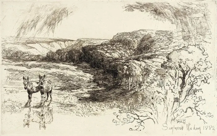 Framed Print : Encombe Woods, No. II, 1882. Creator: Francis Seymour Haden Framed Print : Encombe Woods, No. II, 1882. Creator: Francis Seymour Haden