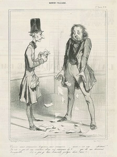 Encore mes créanciers, toujours... 19th century. Creator: Honore Daumier