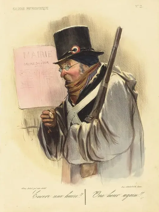 Framed Print : Encore une heure!!, 1837. Creator: Honore Daumier Framed Print : Encore une heure!!, 1837. Creator: Honore Daumier