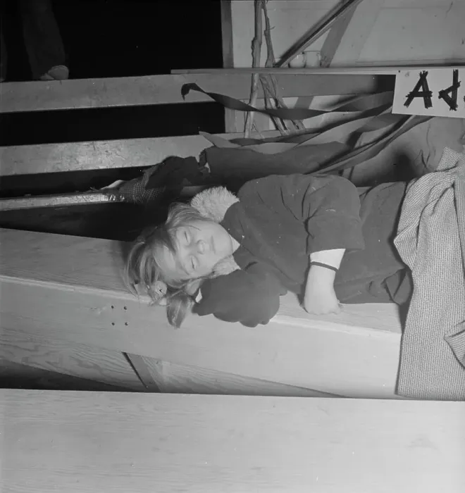 Framed Print : End of the Halloween party, Shafter migrant camp, California, 1938. Creator: Dorothea Lange Framed Print : End of the Halloween party, Shafter migrant camp, California, 1938. Creator: Dorothea Lange