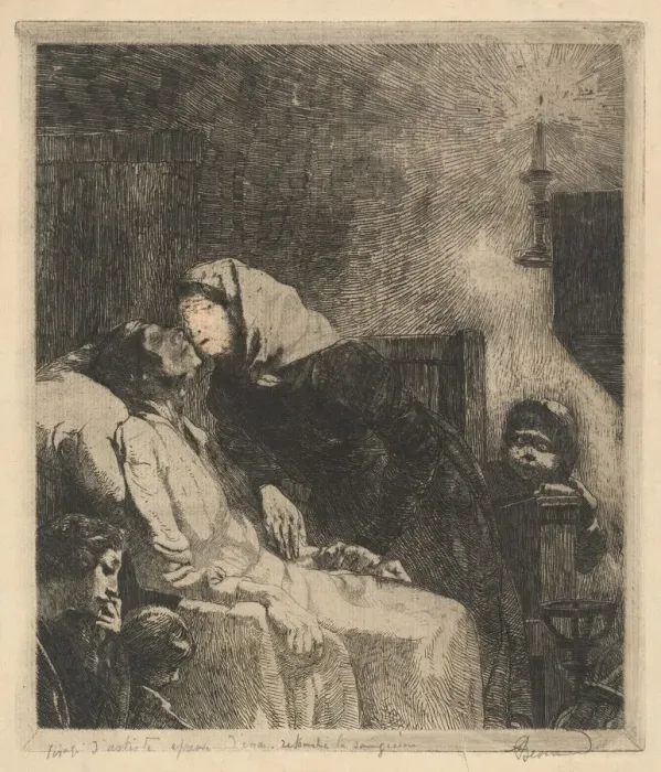 Framed Print : The End (La Fin de Tout), 1883. Creator: Paul Albert Besnard Framed Print : The End (La Fin de Tout), 1883. Creator: Paul Albert Besnard
