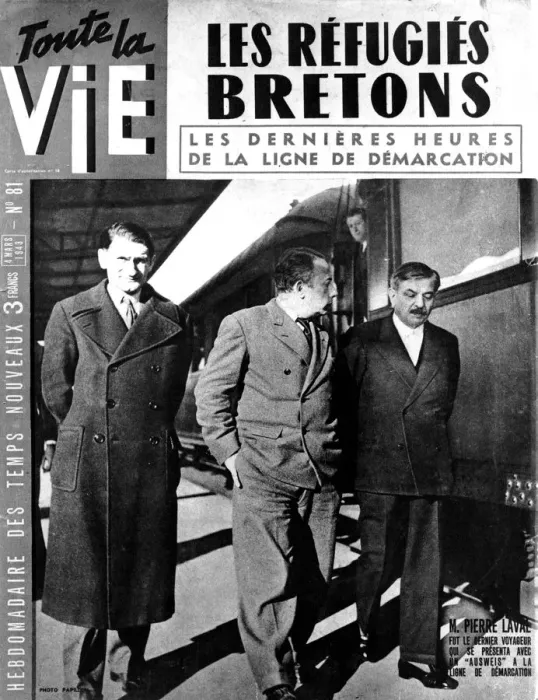 Framed Print : End of the line of demarcation between German-occupied and Vichy France, 1942 (March 1943) Framed Print : End of the line of demarcation between German-occupied and Vichy France, 1942 (March 1943)