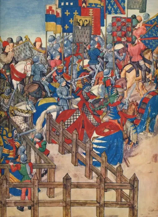 Framed Print : End of the Tournament at Bruges, March 11, 1392, c15th century, (1937). Artist: Emile- Aurele Van Moe Framed Print : End of the Tournament at Bruges, March 11, 1392, c15th century, (1937). Artist: Emile- Aurele Van Moe