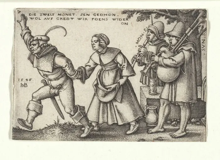 Framed Print : The end of the year, from the episode The Farmer's Festival or The Twelve Months, 1546-1547. Creator: Beham, Hans Sebald (1500-1550). The end of the year, from the episode The Farmer's Festival or The Twelve Months, 1546-1547 Framed Print : The end of the year, from the episode The Farmer's Festival or The Twelve Months, 1546-1547. Creator: Beham, Hans Sebald (1500-1550). The end of the year, from the episode The Farmer's Festival or The Twelve Months, 1546-1547