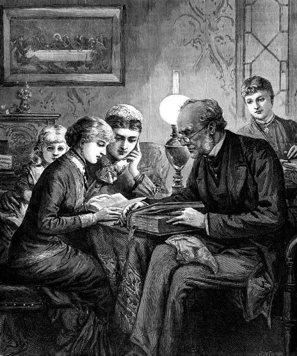 Framed Print : The End of the Year: Striking Twelve, 1881. Creator: R&E Taylor