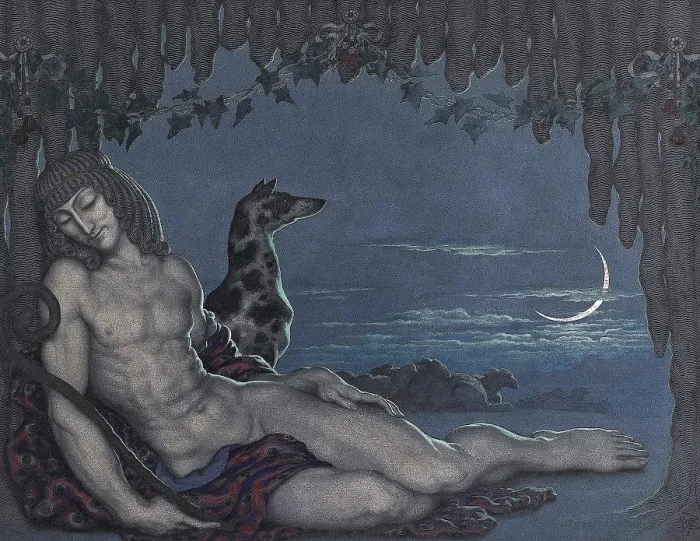 Framed Print : Endymion, 1910s. Creator: Nikolay Kalmakov Framed Print : Endymion, 1910s. Creator: Nikolay Kalmakov