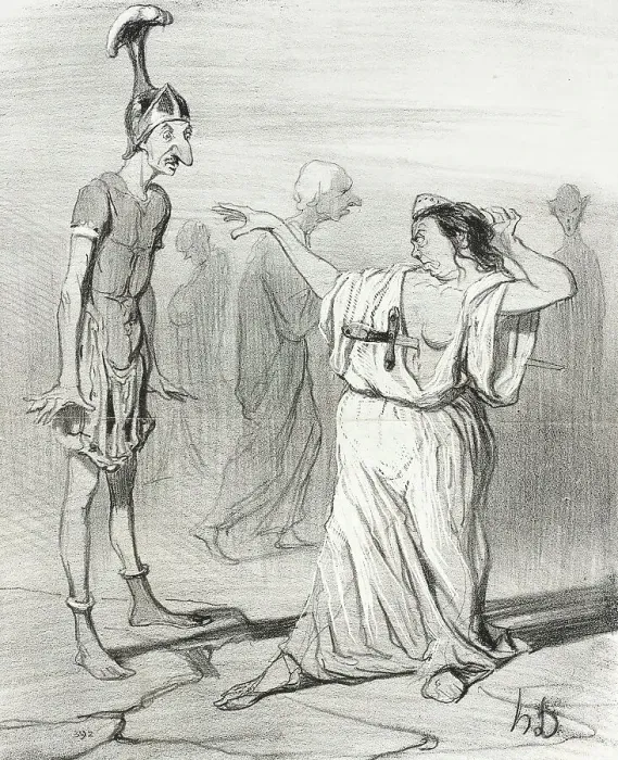 Framed Print : Énée aux enfers, 1842. Creator: Honore Daumier Framed Print : Énée aux enfers, 1842. Creator: Honore Daumier