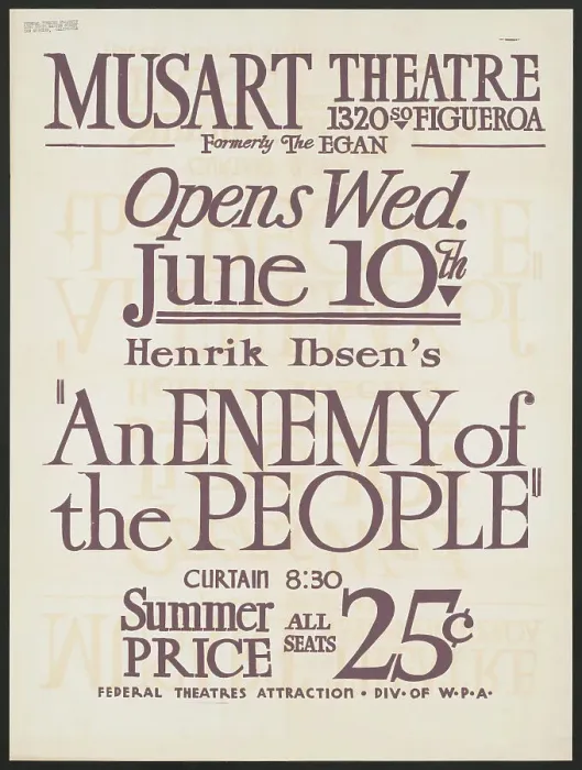 Framed Print : An Enemy of the People, Los Angeles, 1936. Creator: Unknown Framed Print : An Enemy of the People, Los Angeles, 1936. Creator: Unknown