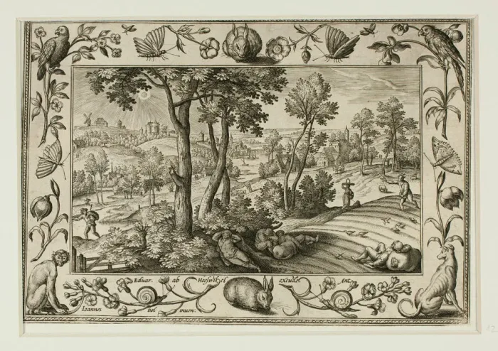 Framed Print : The Enemy Sowing Tares Among the Wheat, from Landscapes with Old Framed Print : The Enemy Sowing Tares Among the Wheat, from Landscapes with Old