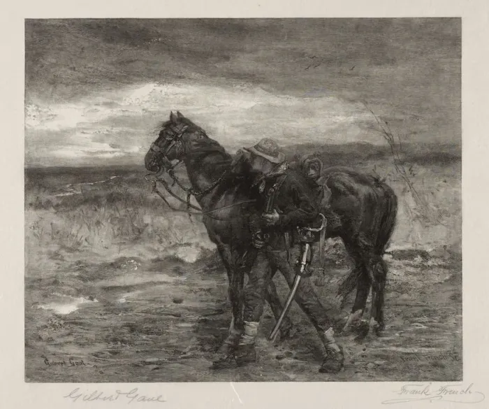 Framed Print : In the Enemys Country, 1887. Creator: Frank French (American, 1850-1933) Framed Print : In the Enemys Country, 1887. Creator: Frank French (American, 1850-1933)