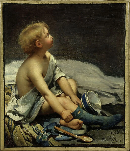 Un enfant dans la mansarde, 1881. Creator: Fernand Pelez