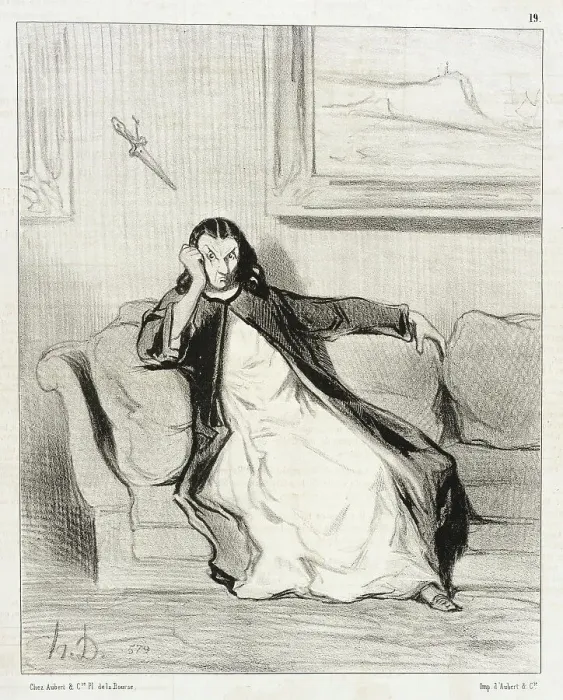 Framed Print : Enfer et damnation!...Sifflée...Siflée!!...Siiiiflée!, 1844. Creator: Honore Daumier