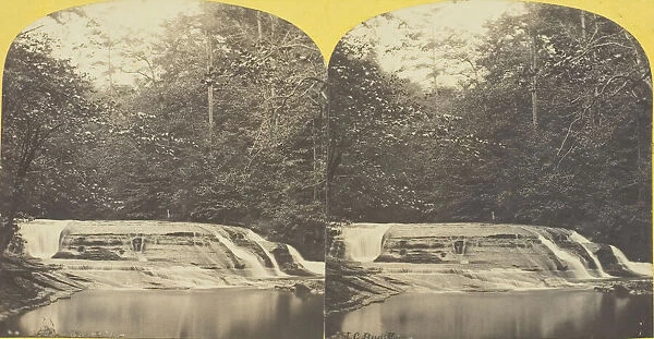Enfield Creek, near Ithaca, N. Y. Cascade above 1st Fall, 1860  /  65. Creator: J. C. Burritt