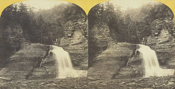 Enfield Creek, near Ithaca, N. Y. 1st, or Lowest Fall, 60 feet high, 1860  /  65. Creator: J