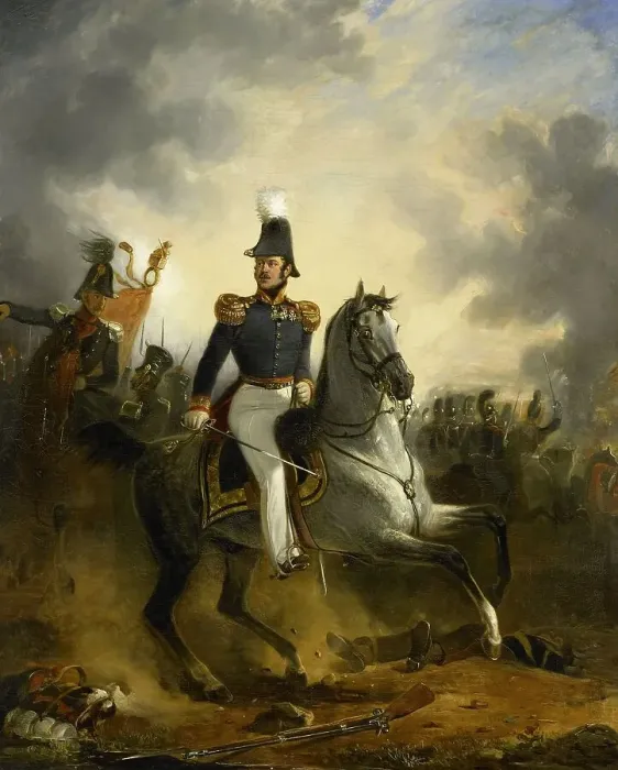 Framed Print : The Engagement at Houthalen, 1834. Creator: Nicolaas Pieneman Framed Print : The Engagement at Houthalen, 1834. Creator: Nicolaas Pieneman
