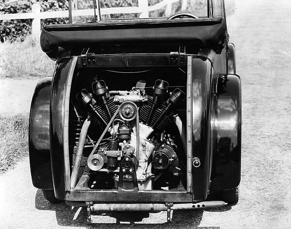 Engine of a 1931 Rover Scarab. Creator: Unknown