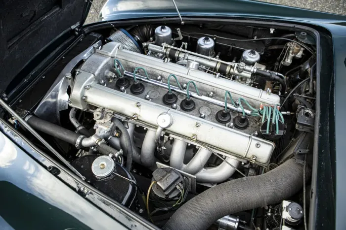 Framed Print : Engine of a 1965 Aston Martin DB5. Creator: Unknown Framed Print : Engine of a 1965 Aston Martin DB5. Creator: Unknown
