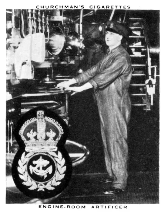 Framed Print : Engine-Room Artificer, 1937. Artist: WA & AC Churchman Framed Print : Engine-Room Artificer, 1937. Artist: WA & AC Churchman