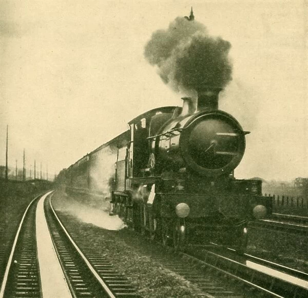 An Engine of the Star Class Picking Up Water at Speed, Goring, Great Western Railway, 1930
