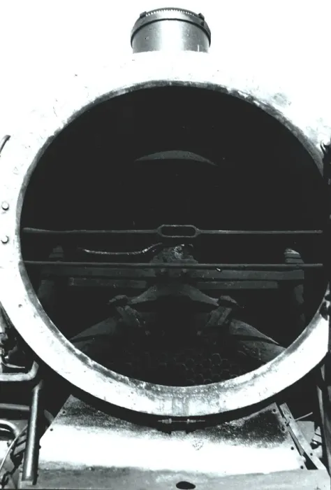 Framed Print : Engine of a steam train, inside of the smoke box