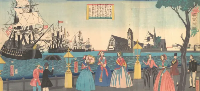 Framed Print : England (Igirisukoku), 2nd month, 1865. Creator: Utagawa Yoshitora Framed Print : England (Igirisukoku), 2nd month, 1865. Creator: Utagawa Yoshitora
