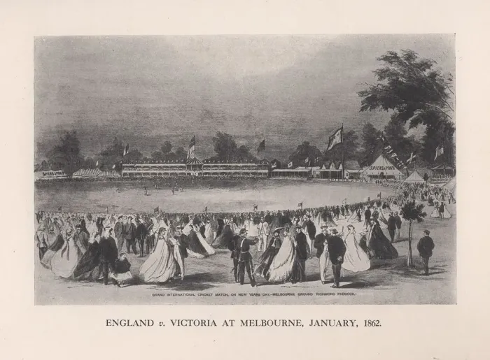 Framed Print : England v Victoria at Melbourne, Australia, January 1862 (1912) Framed Print : England v Victoria at Melbourne, Australia, January 1862 (1912)