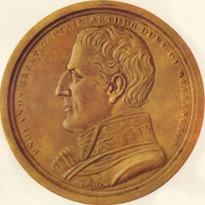 Framed Print : Englands Great Captain Arthur Duke of Wellington - Souvenir Medal, 1815 (1910). Artist: Edward Orme Framed Print : Englands Great Captain Arthur Duke of Wellington - Souvenir Medal, 1815 (1910). Artist: Edward Orme