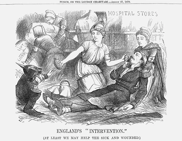 Englands Intervention. 1870. Artist: Joseph Swain