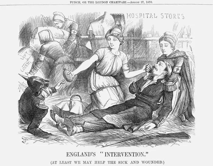 Framed Print : Englands Intervention. 1870. Artist: Joseph Swain Framed Print : Englands Intervention. 1870. Artist: Joseph Swain