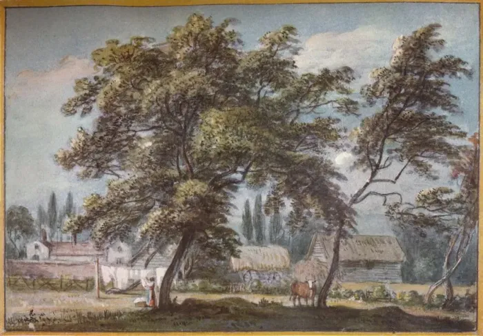 Framed Print : At Englefield Green, c18th century, (1924). Artist: Paul Sandby Framed Print : At Englefield Green, c18th century, (1924). Artist: Paul Sandby