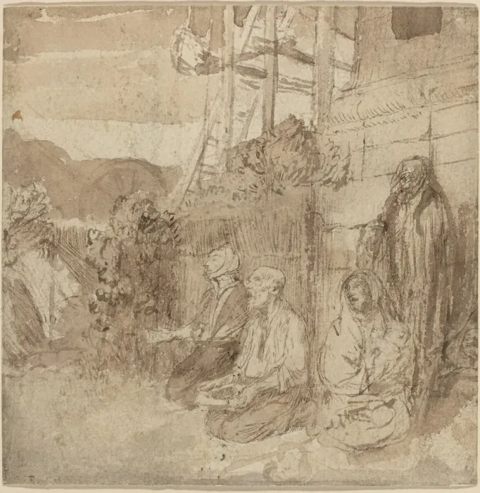 Framed Print : English Beggars. Creator: Alphonse Legros Framed Print : English Beggars. Creator: Alphonse Legros