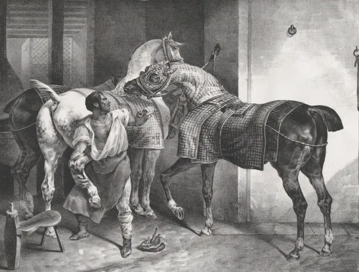 Framed Print : The English Blacksmith, 1822. Creator: Theodore Gericault Framed Print : The English Blacksmith, 1822. Creator: Theodore Gericault