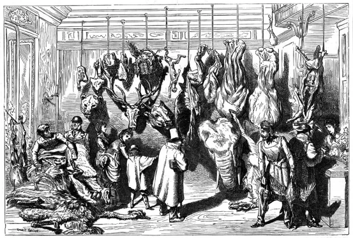 Framed Print : An English butchers, Boulevard Haussmann, Paris, 1871 Framed Print : An English butchers, Boulevard Haussmann, Paris, 1871